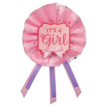 It's A Girl Fancy Glitter Award Ribbon Party Accessories - Party Centre - Party Centre