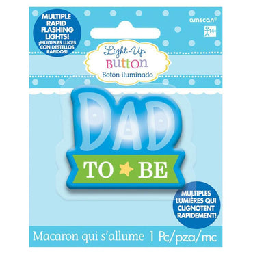New Dad Lights Up Flashing Button Party Accessories - Party Centre - Party Centre