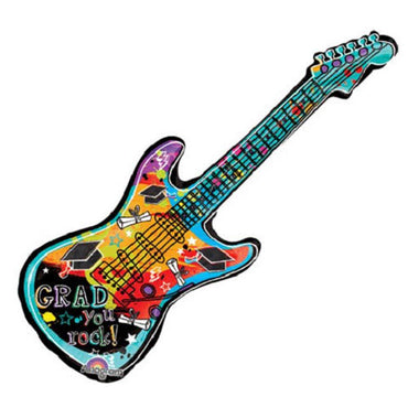 Grad You Rock Guitar Supershape Balloon 39in Balloons & Streamers - Party Centre - Party Centre