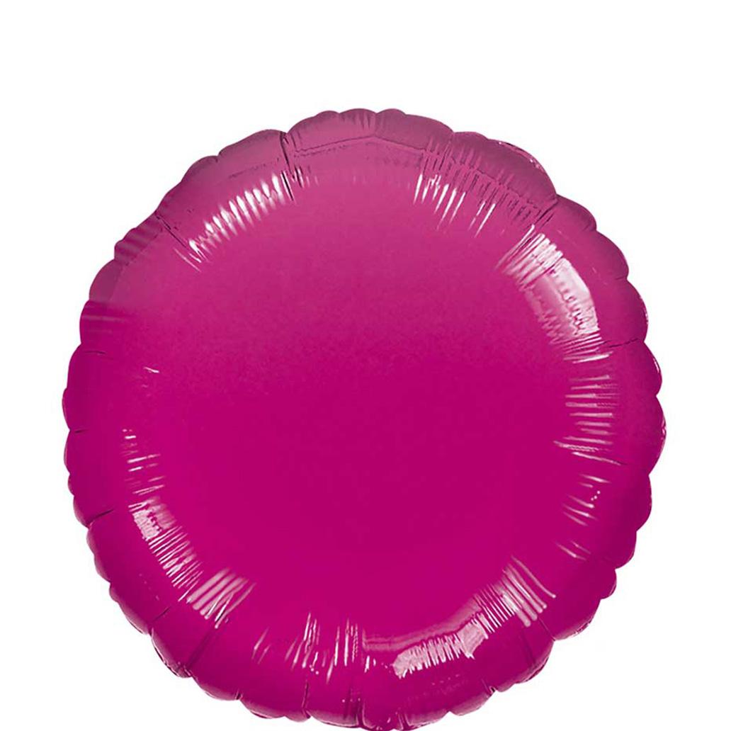 Metallic Fuchsia Round Foil Balloon 18in Balloons & Streamers - Party Centre - Party Centre