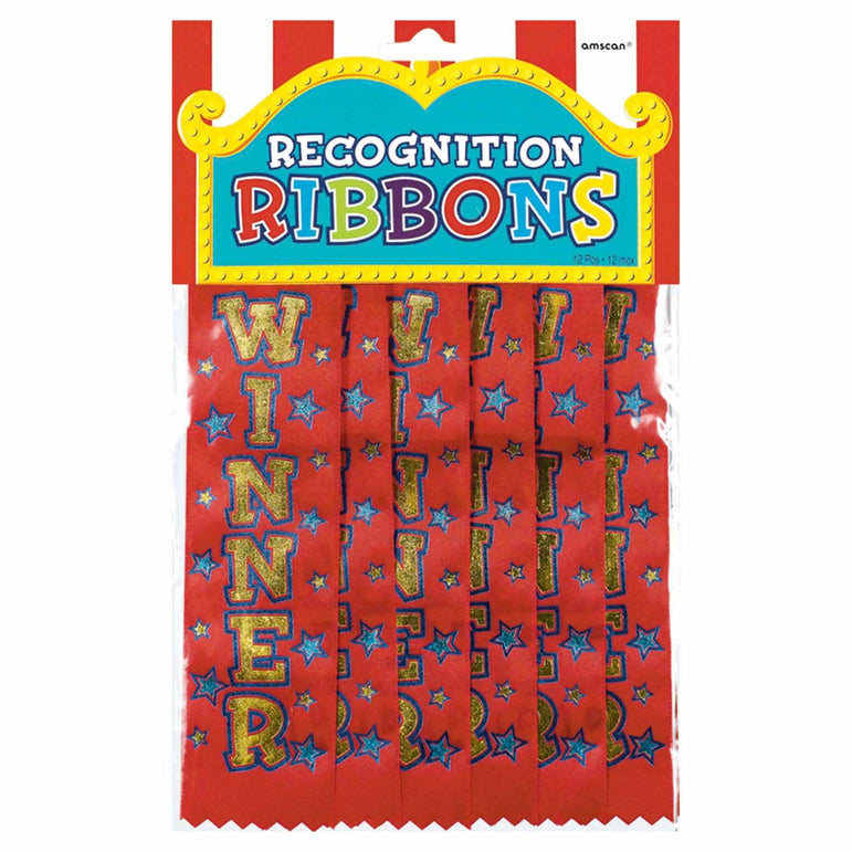 Winner Recognition Ribbons 12pcs Party Accessories - Party Centre