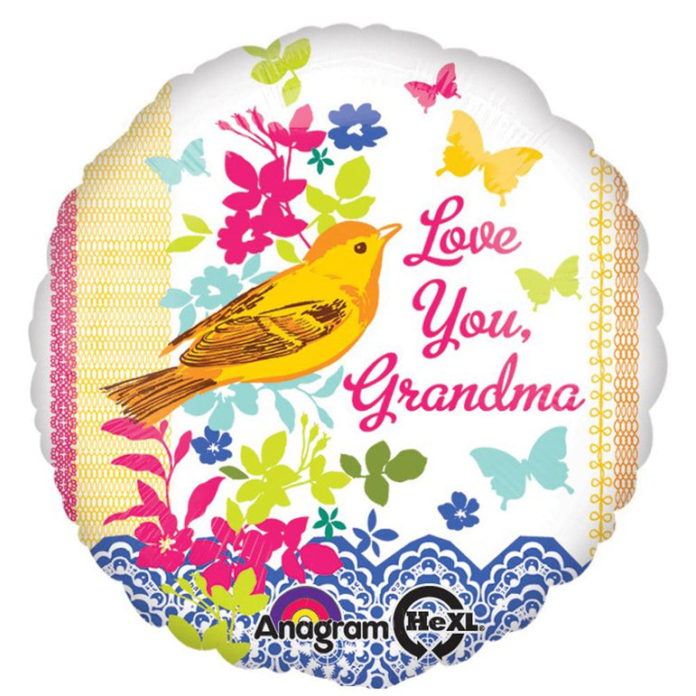 Love You Grandma Foil Balloon 18in Balloons & Streamers - Party Centre
