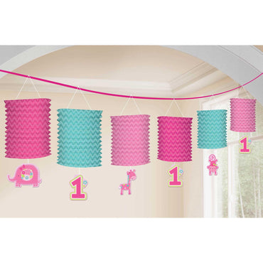 One Wild Girl Paper Lantern Garland 12ft Decorations - Party Centre - Party Centre