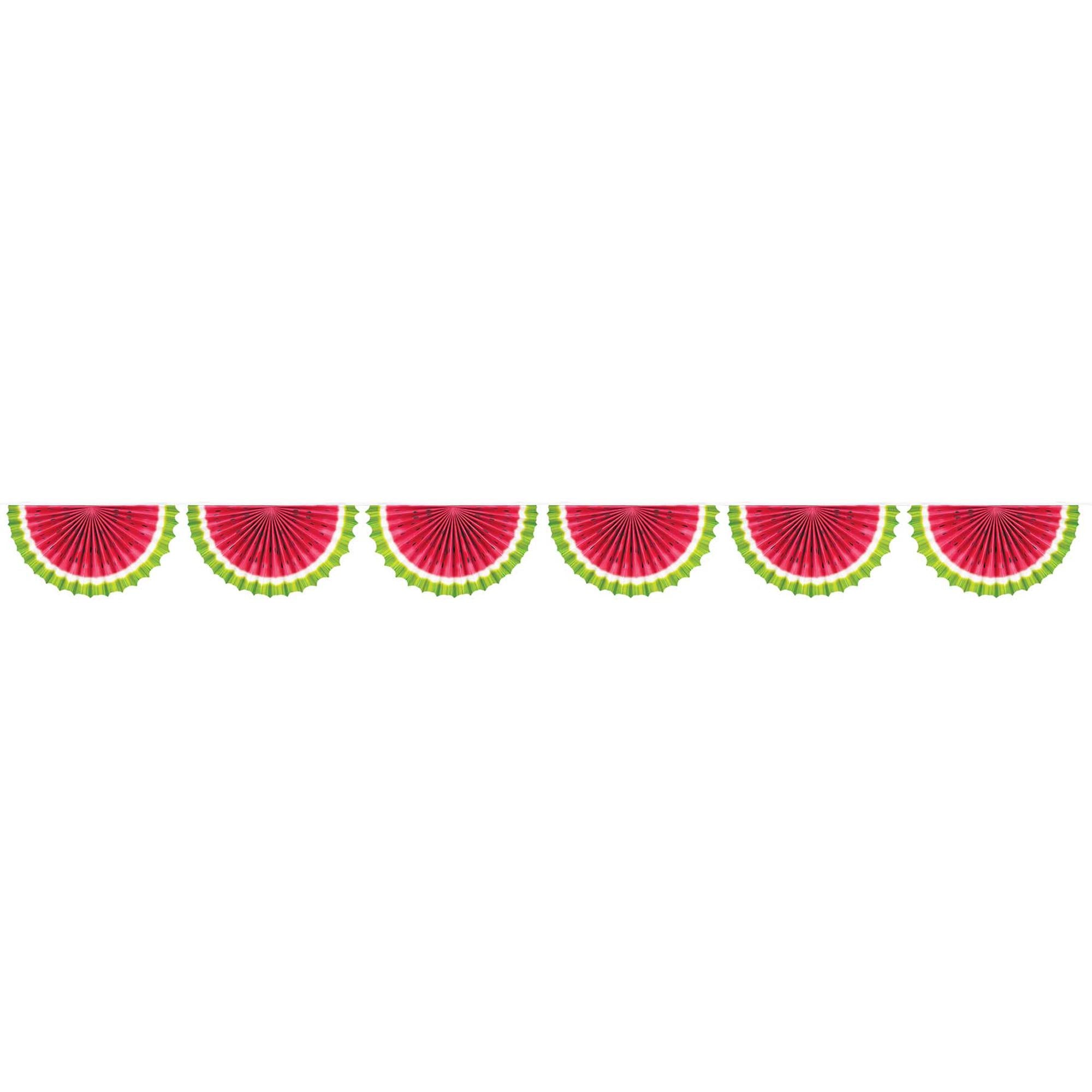 Watermelon Fan Bunting  Paper Garland 80in - Party Centre