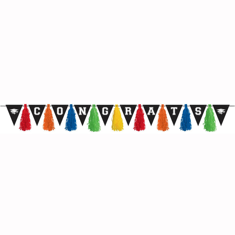 Graduation Multicolor Tassel Garland Decorations - Party Centre
