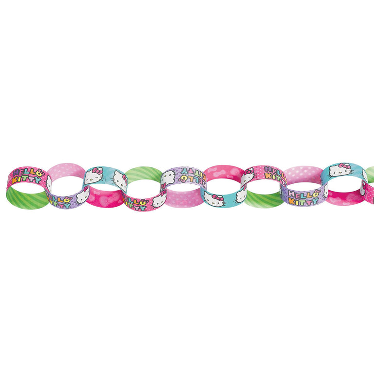 Hello Kitty Rainbow Chain Garland- Paper Decorations - Party Centre