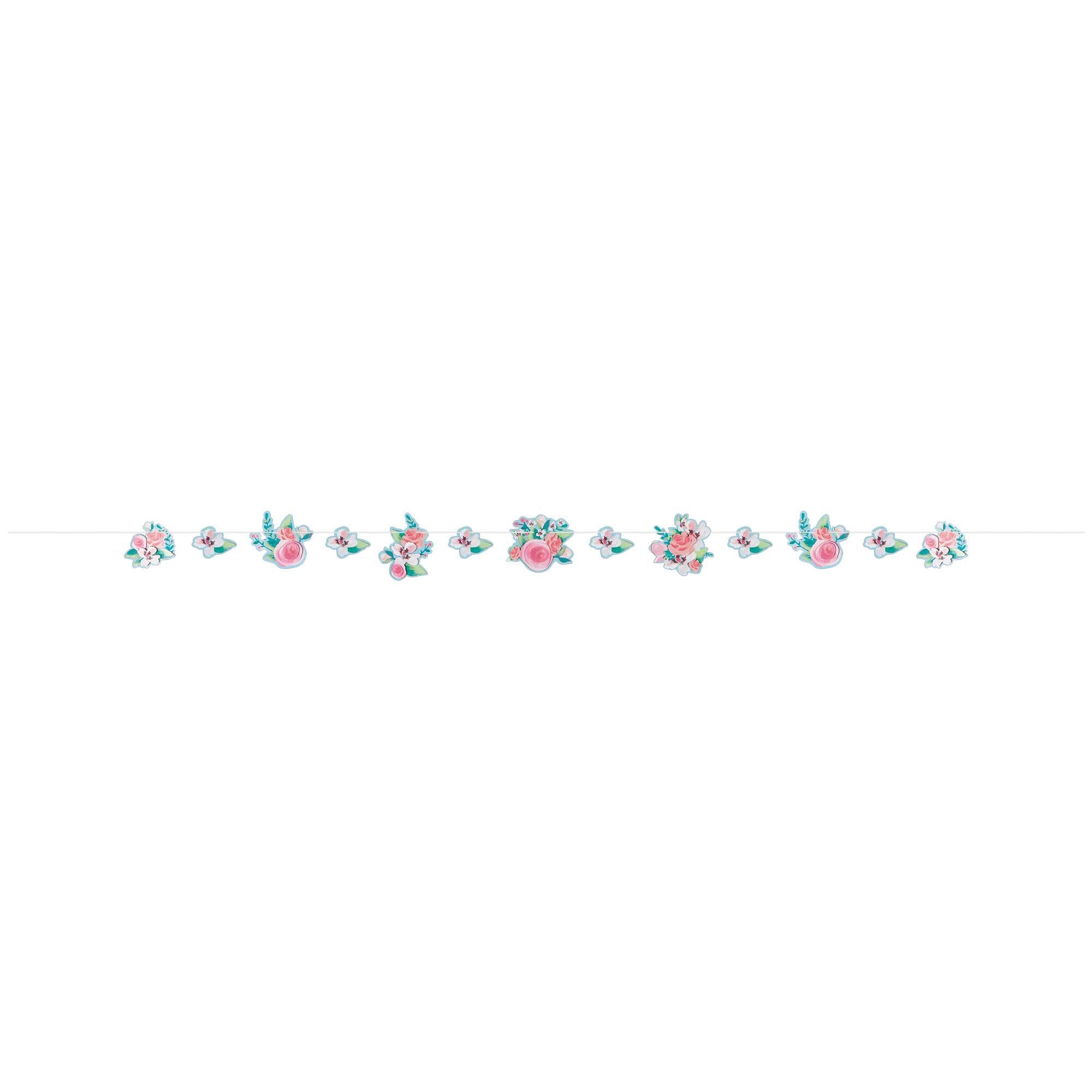 Mint To Be Paper Flower Garland Decorations - Party Centre - Party Centre