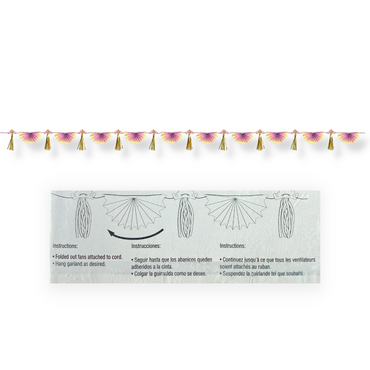 Once Upon A Time Bunting Garland with Foil Tassels - Party Centre