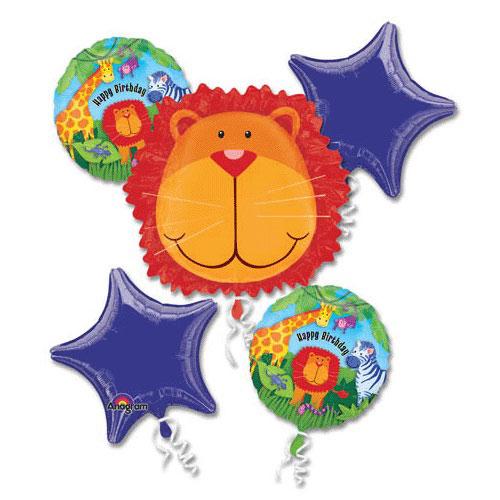 Jungle Animals Birthday Balloon Bouquet Balloons & Streamers - Party Centre