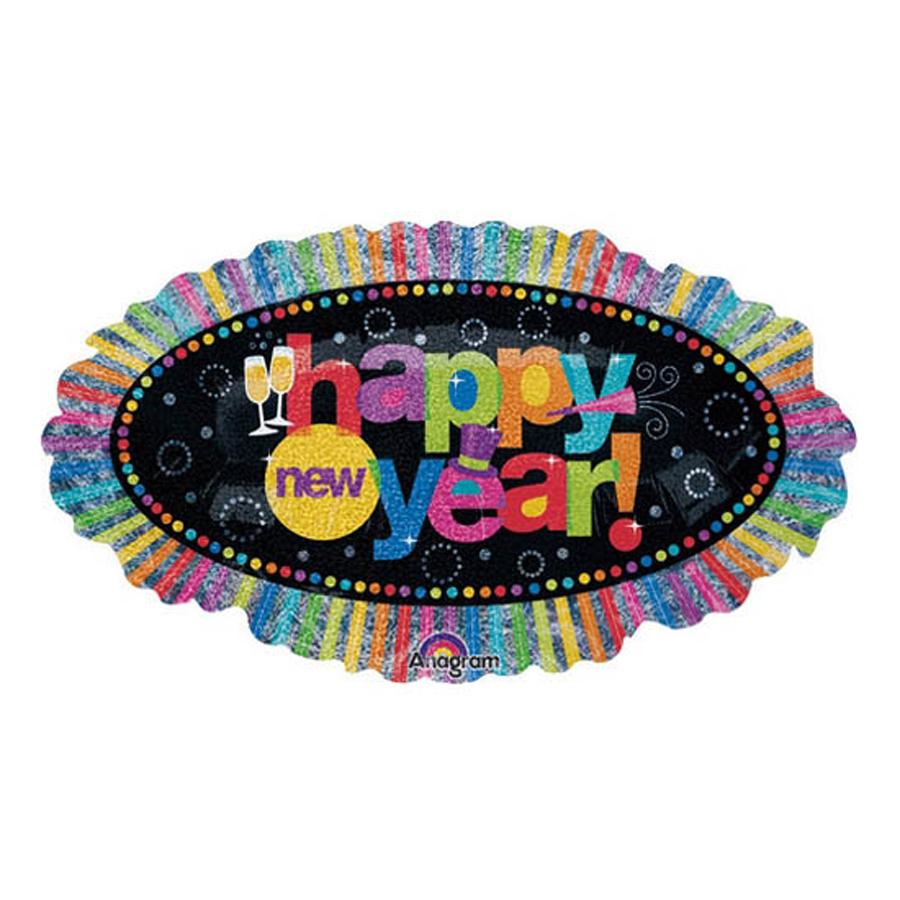 Happy New Year Ruffle SuperShape Balloon Balloons & Streamers - Party Centre - Party Centre