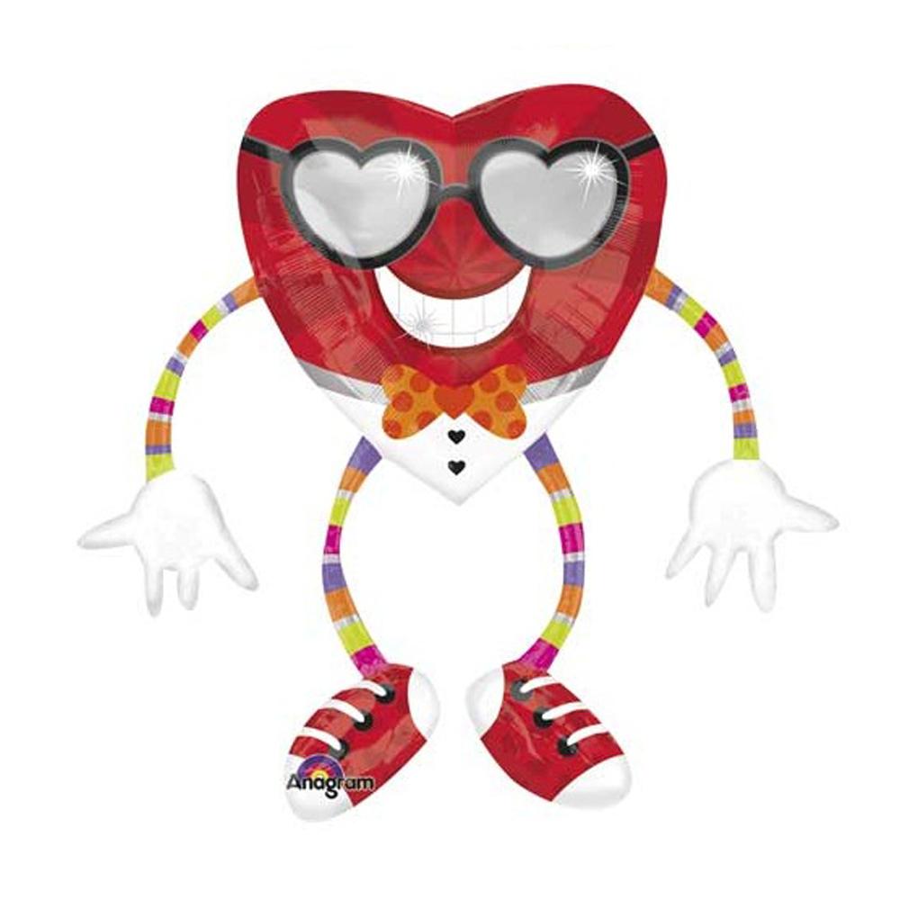Funky Heart Guy Airwalker Balloon 31in Balloons & Streamers - Party Centre - Party Centre