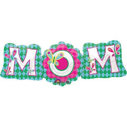 Mom Butterflies Foil Balloon 37 x 13in Balloons & Streamers - Party Centre - Party Centre