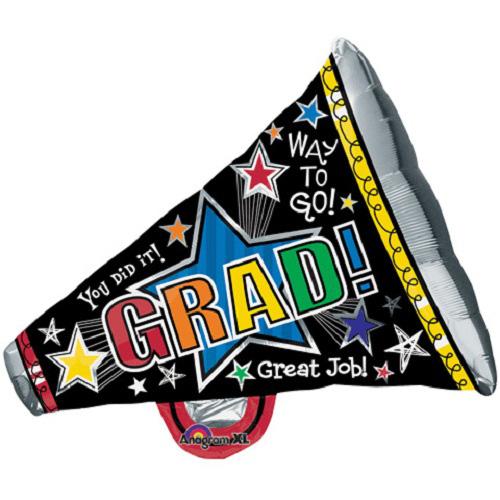 Graduation Megaphone Supershape Balloon Balloons & Streamers - Party Centre