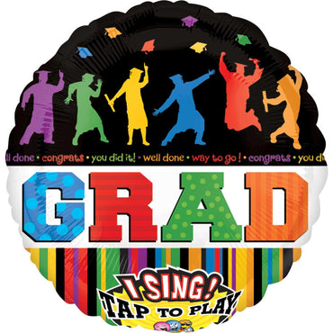 Celebrate Grad Singing Ballloon 28in Balloons & Streamers - Party Centre - Party Centre