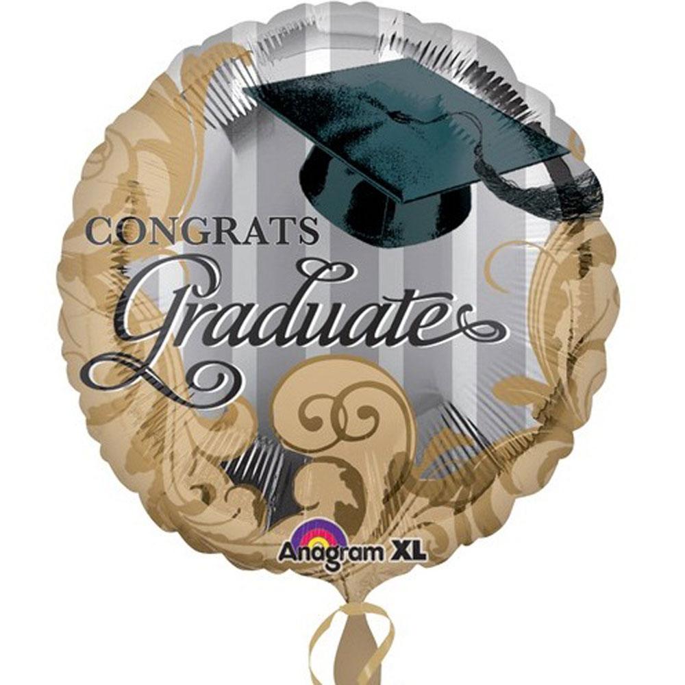 Gold Grad Traditions Balloon 18in Balloons & Streamers - Party Centre - Party Centre