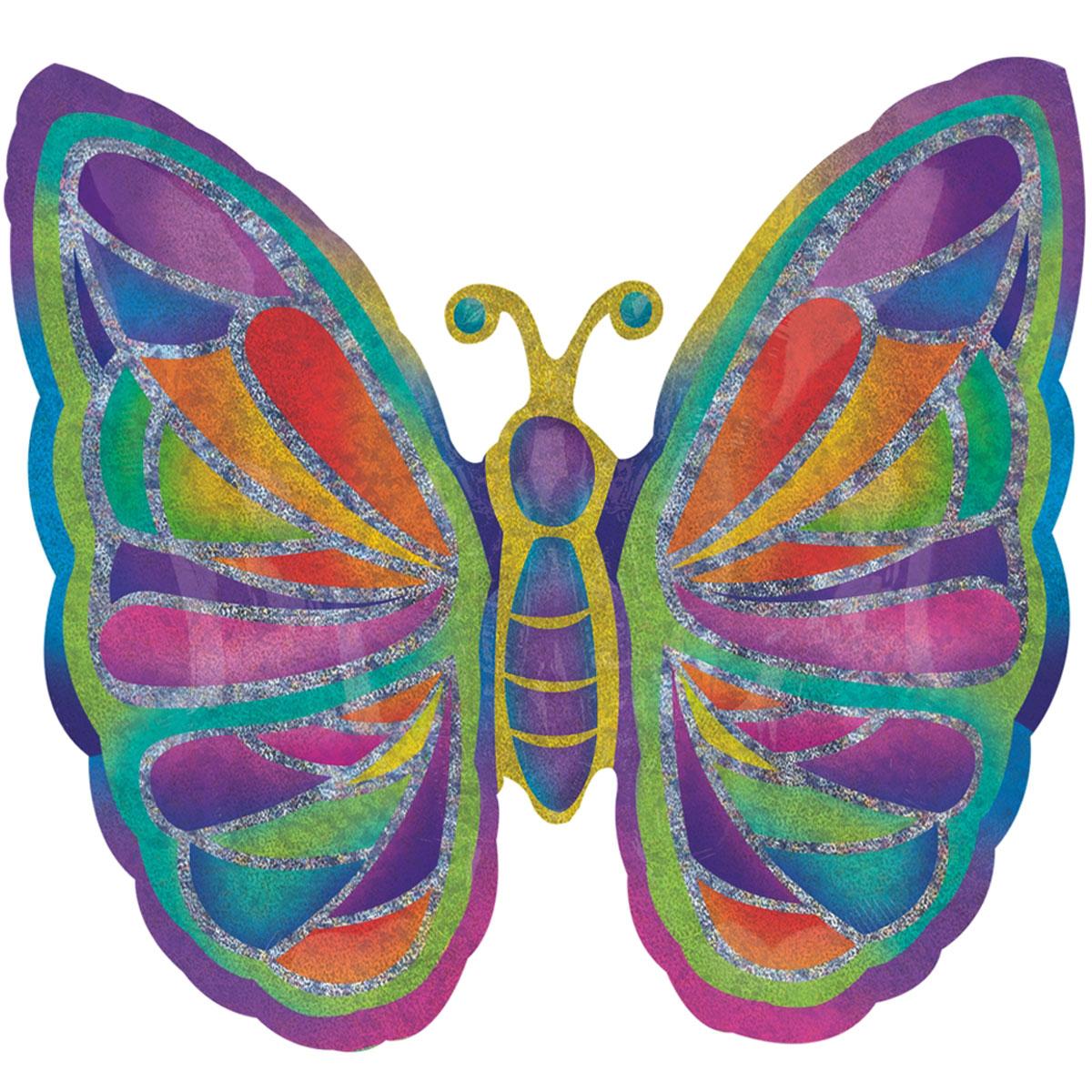 Butterfly Sparkles Holographic Balloon 25in Balloons & Streamers - Party Centre - Party Centre