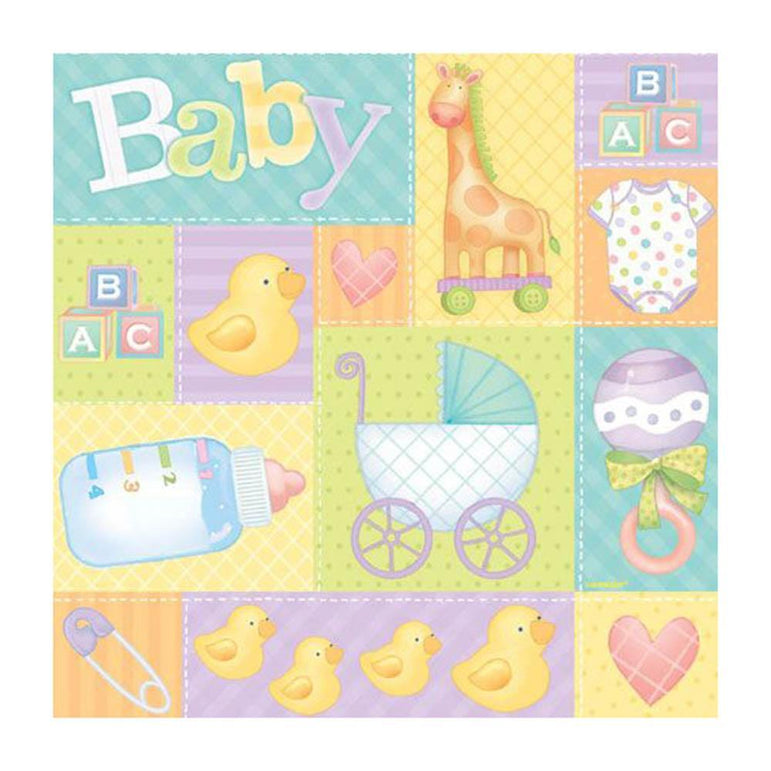 Pastel Patchwork Gift Wrap 5ft x 30in Party Favors - Party Centre