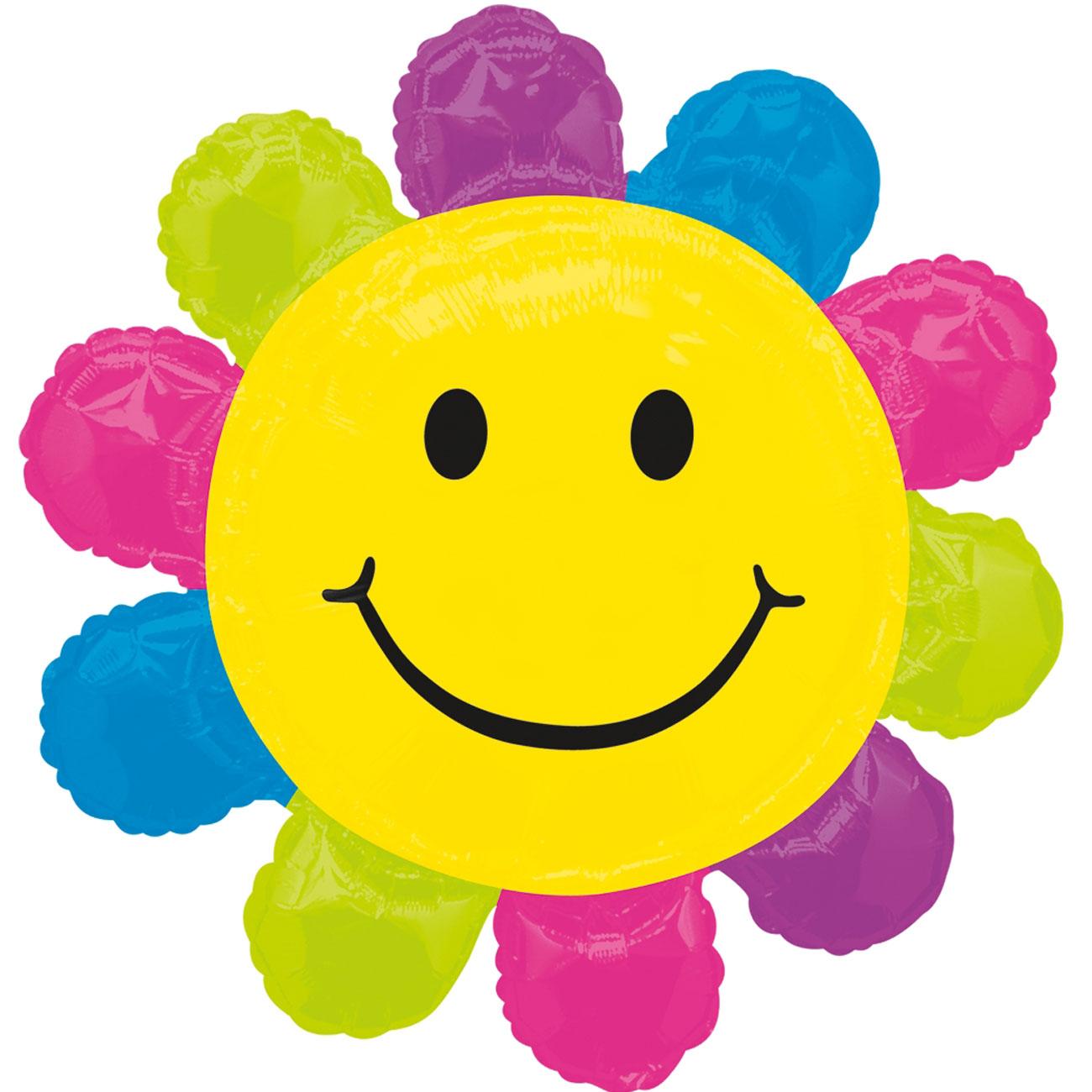 Happy Face Daisy Foil Balloon 29in Balloons & Streamers - Party Centre - Party Centre