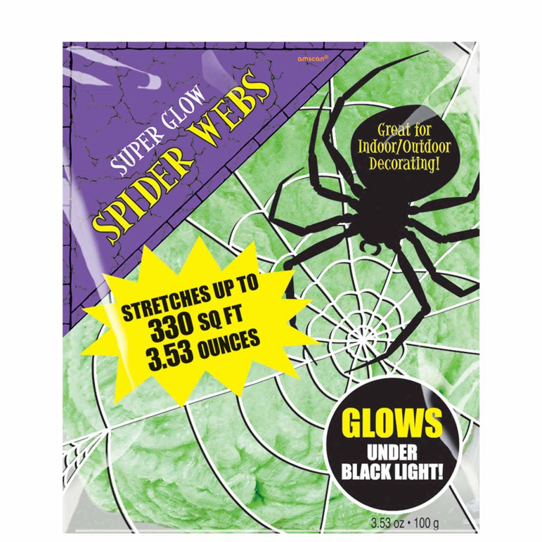 Green Spider Web 3.53oz Decorations - Party Centre