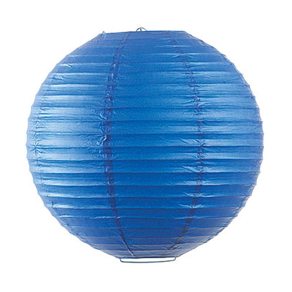 Bright Royal Blue Round Paper Lanterns 9.50in 3pcs Decorations - Party Centre - Party Centre