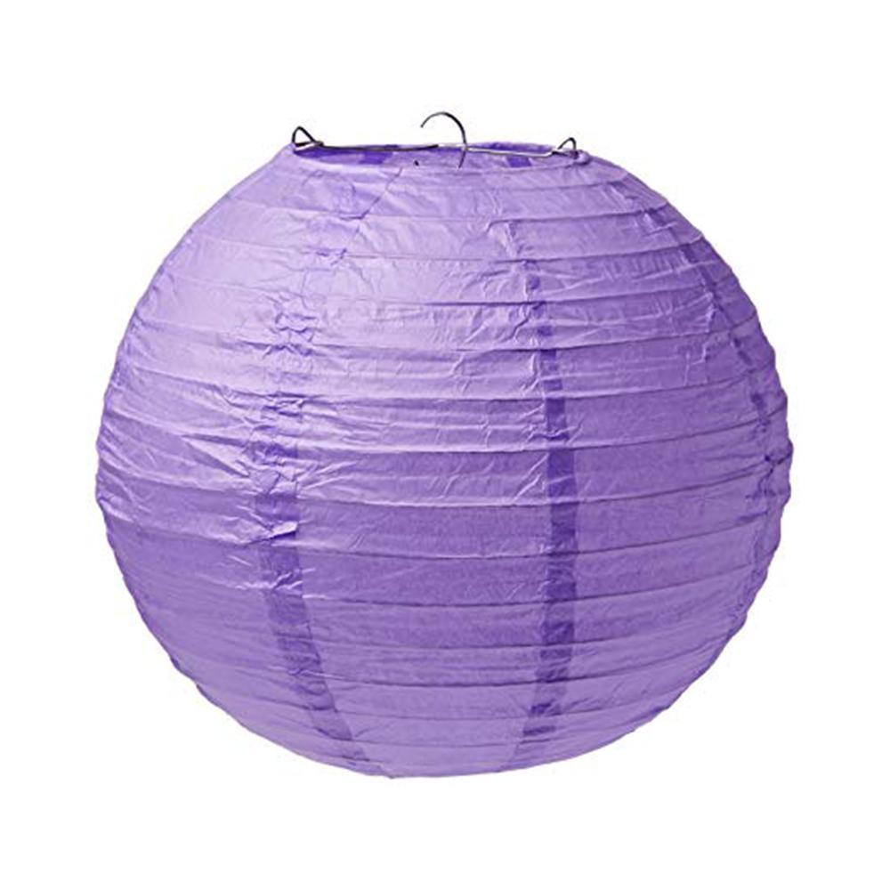 New Purple Round Paper Lanterns 9.50in 3pcs Decorations - Party Centre - Party Centre