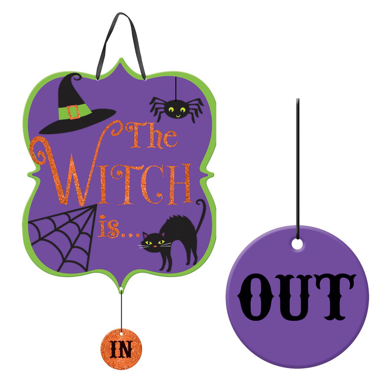 The Witch Is In Sign 15in Decorations - Party Centre - Party Centre