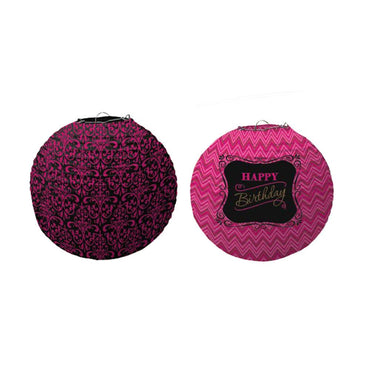 Fabulous Printed Paper Lanterns 3pcs Decorations - Party Centre - Party Centre