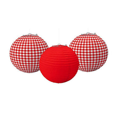 Picnic Party Paper Lanterns 3pcs Decorations - Party Centre - Party Centre