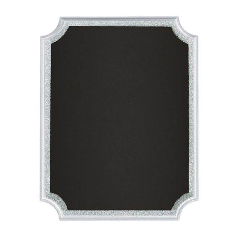 Silver Easel  Glitter Chalkboard Sign 9in x 7in Decorations - Party Centre