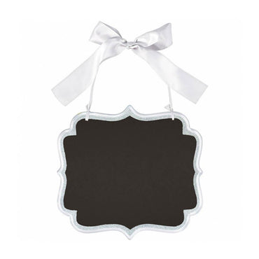 Silver Large Marquee Chalkboard Sign 9.25in x 10in Decorations - Party Centre - Party Centre