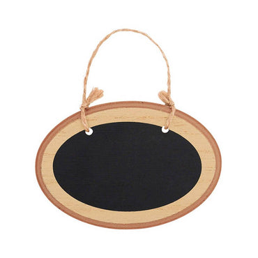 Natural Oval Mini Glitter Chalkboard Sign 2.75in x 4in Decorations - Party Centre - Party Centre