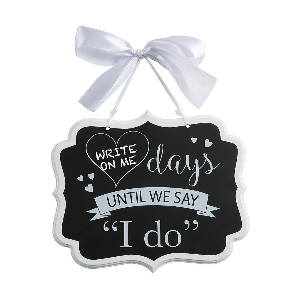 Countdown To I Do Chalkboard Sign Decorations - Party Centre - Party Centre