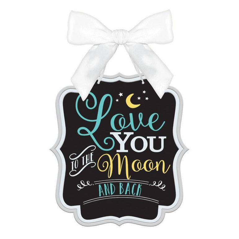 Baby Shower Sign - Ribbon Bow Hanger - Neutral Decorations - Party Centre