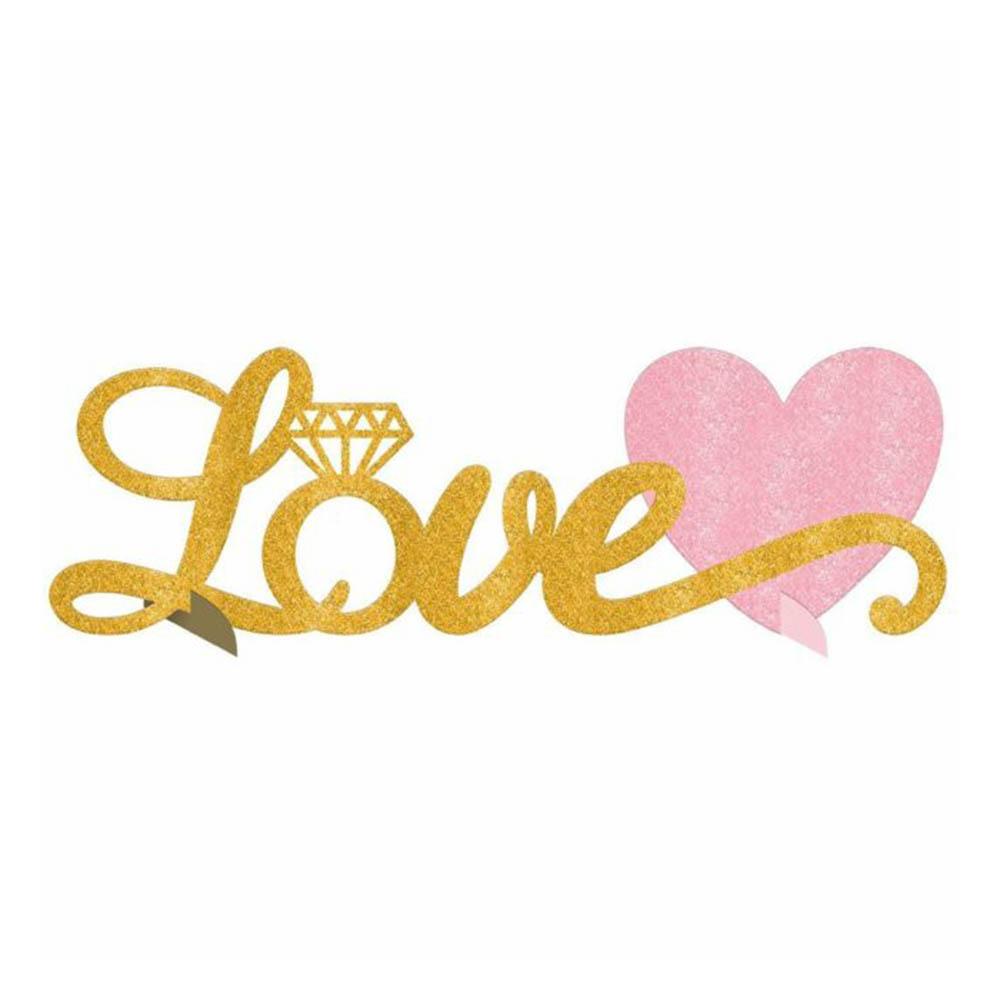 Love Glitter Stand Up Table Decoration Decorations - Party Centre - Party Centre