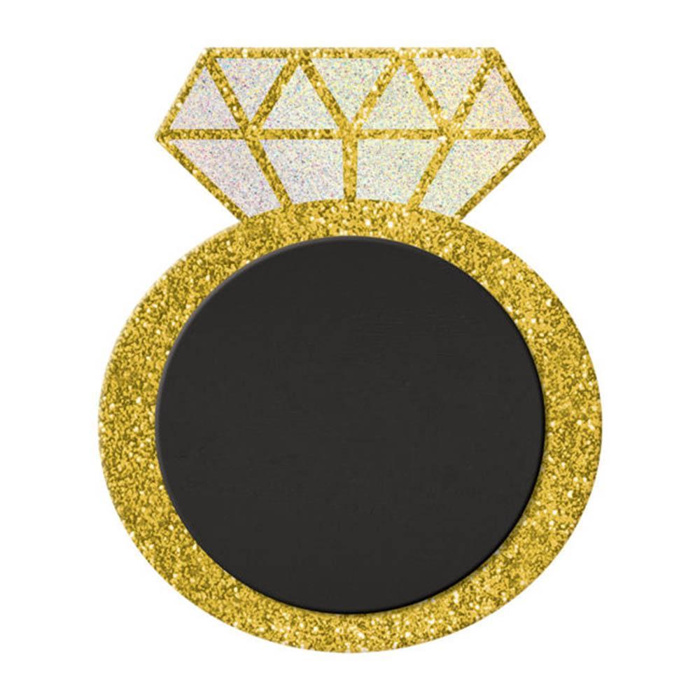 Ring Glitter Stand Up Chalkboard Sign Decorations - Party Centre - Party Centre