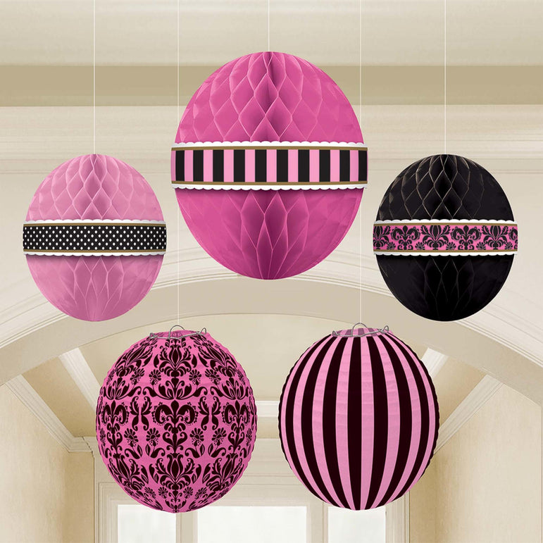 قطع زينة متدلية بتصميم يوم في باريس، 5 قطع