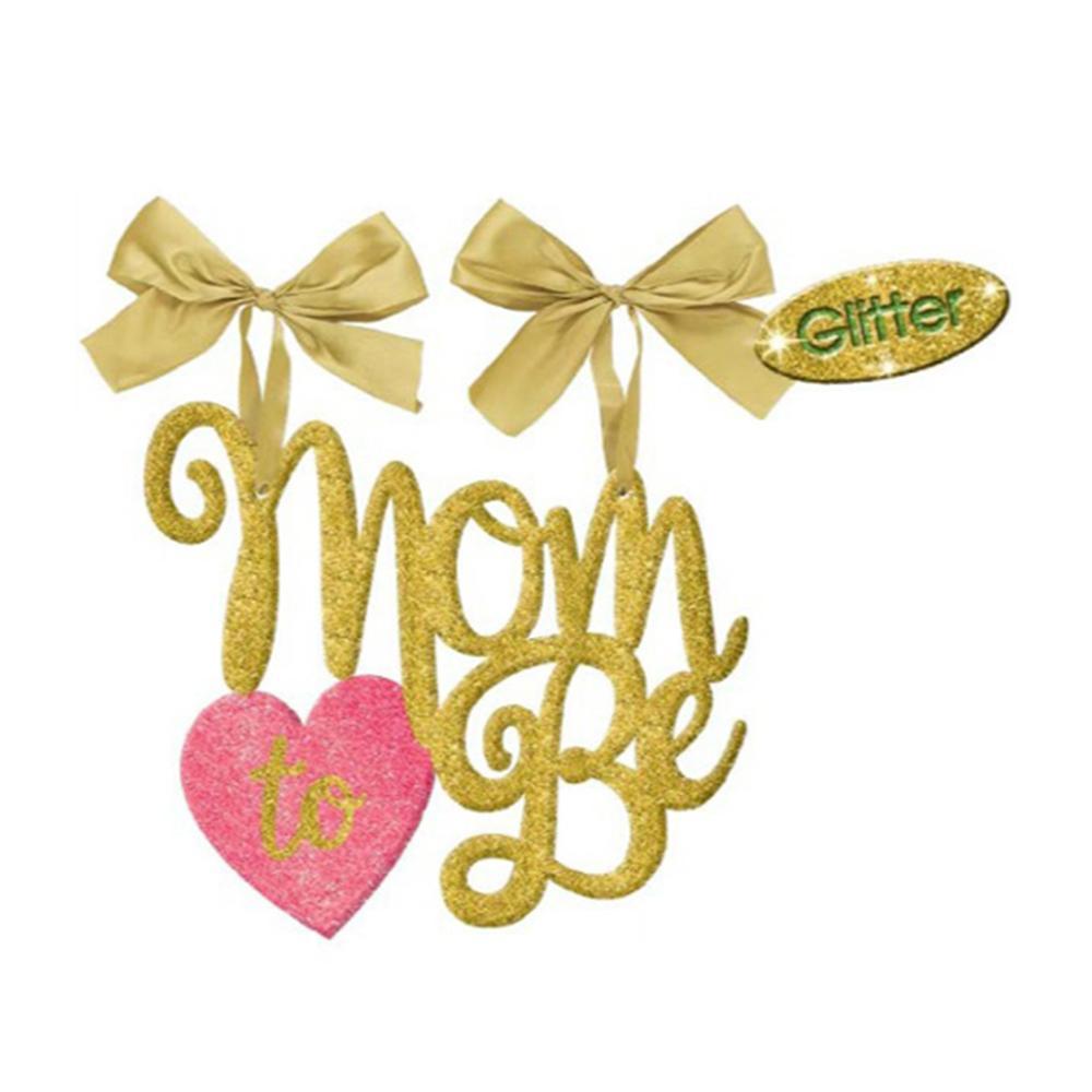 Mom To Be Chair Hanging with Glitter Sign Decorations - Party Centre - Party Centre