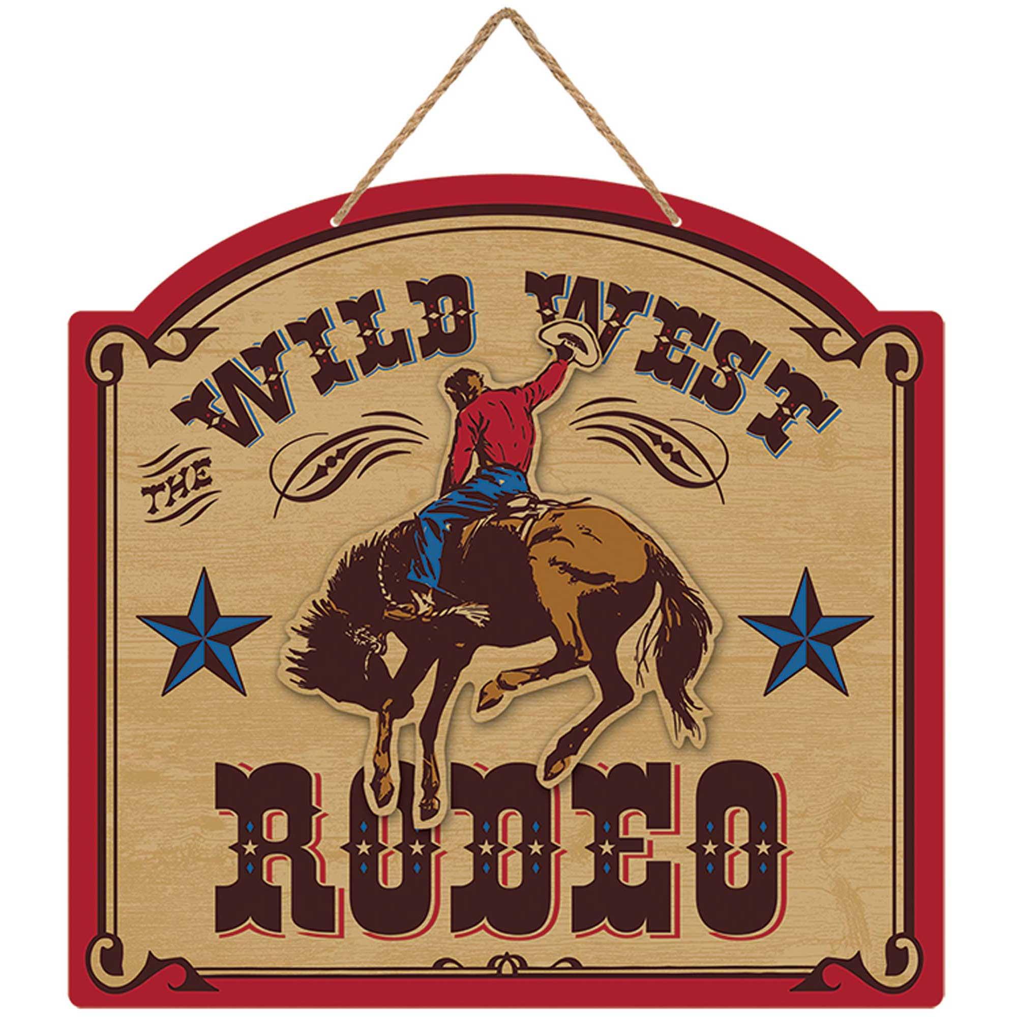 Western Sign With Rope Hanger - Party Centre