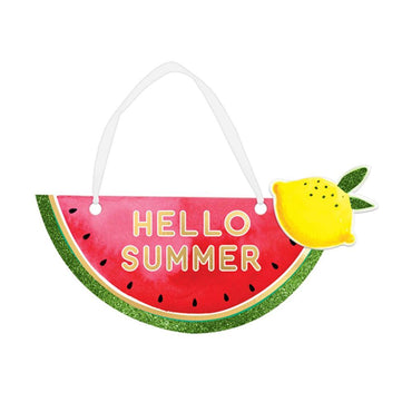 Fruit Mini Message Glitter Hanging Decoration Decorations - Party Centre - Party Centre