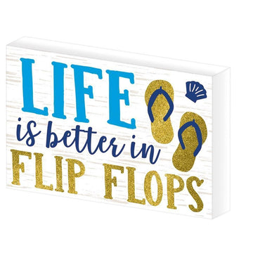 Beach Standing Plaque With Glitter Decorations - Party Centre - Party Centre