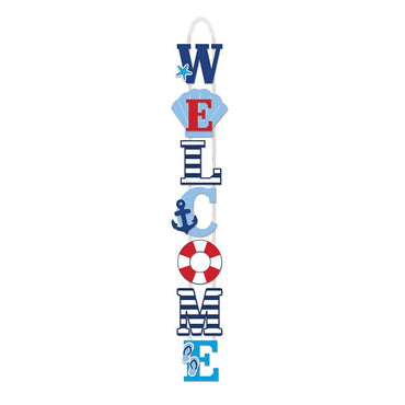 Nautical Welcome Deluxe Hanging Sign Decoration Decorations - Party Centre - Party Centre