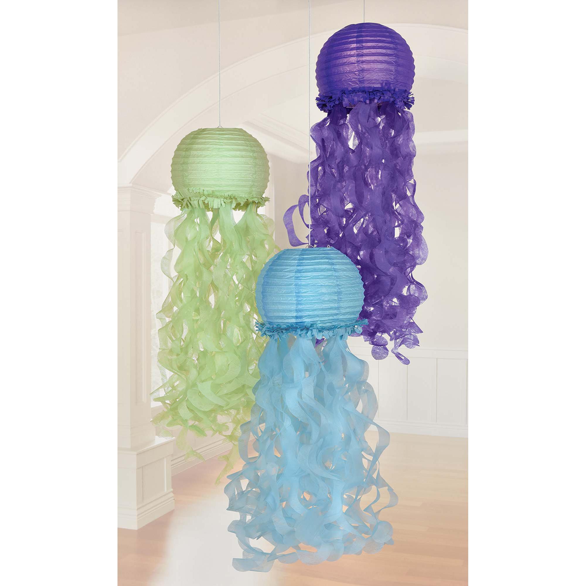 Mermaid Wishes Jellyfish Lanterns 3pcs Decorations - Party Centre - Party Centre