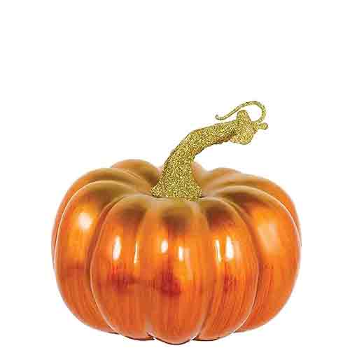 ثمرة يقطين بحجم صغير مصنوعة من الفوم بألوان ميتاليك غير لامعة