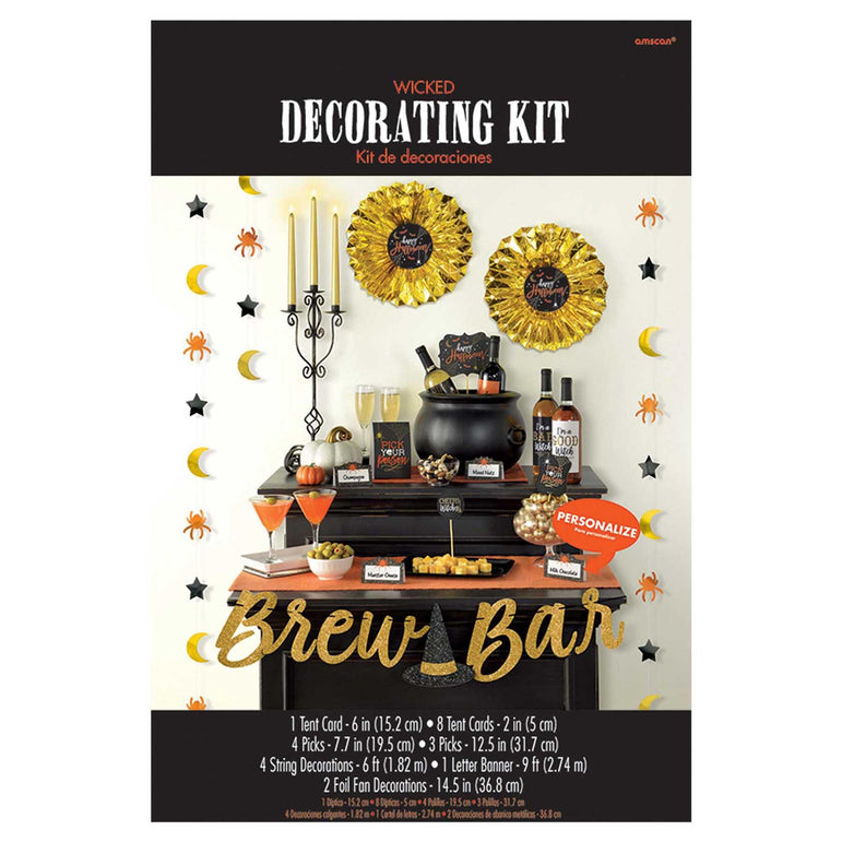 Wicked Brew Bar Decorating Kit Decorations - Party Centre