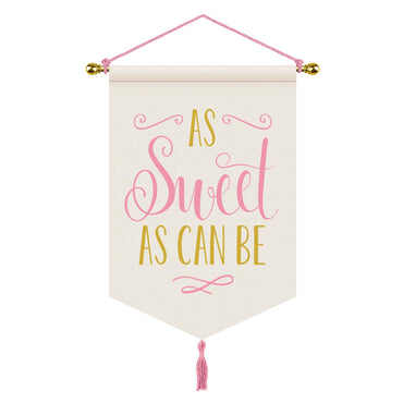 Floral Baby Canvas Hanging Sign Decoration Decorations - Party Centre - Party Centre