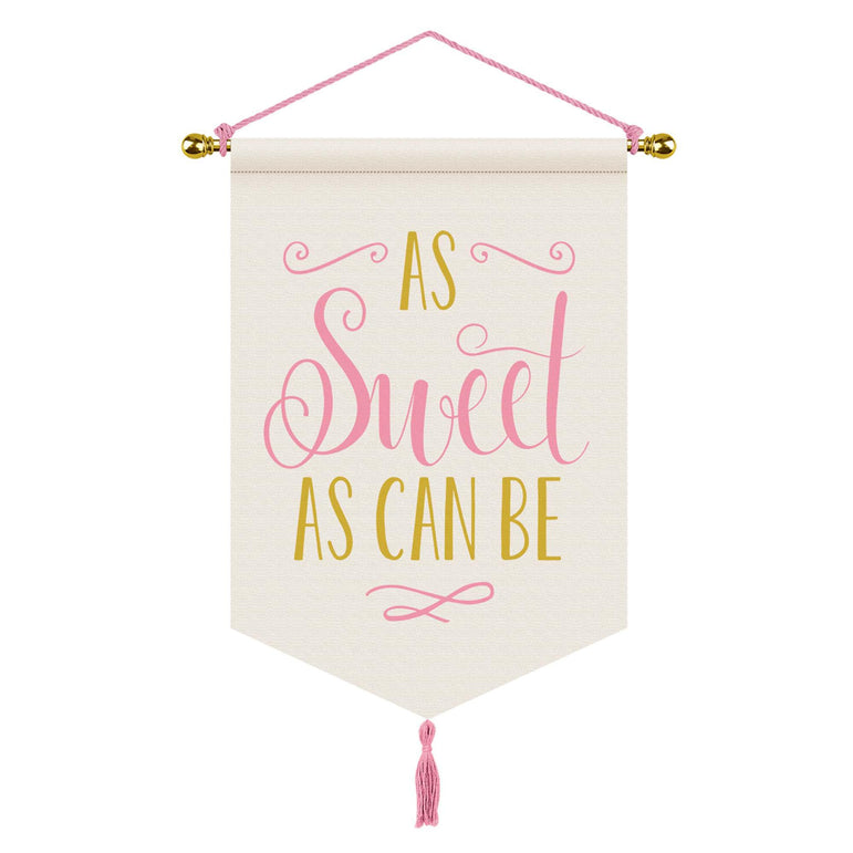 Floral Baby Canvas Hanging Sign Decoration Decorations - Party Centre