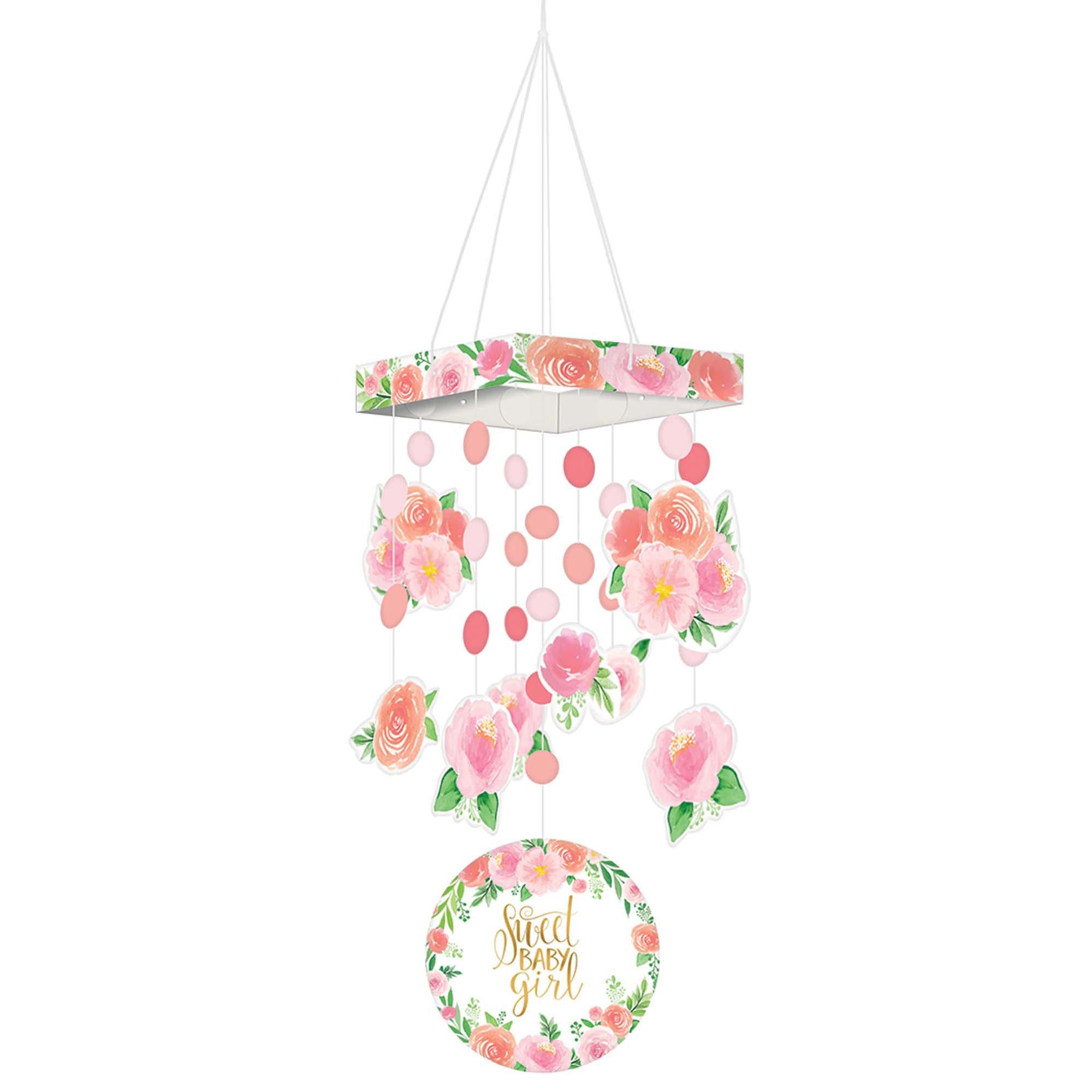 Floral Baby Coated Cardboard Hanging Decoration Decorations - Party Centre - Party Centre