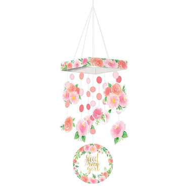 Floral Baby Coated Cardboard Hanging Decoration Decorations - Party Centre - Party Centre