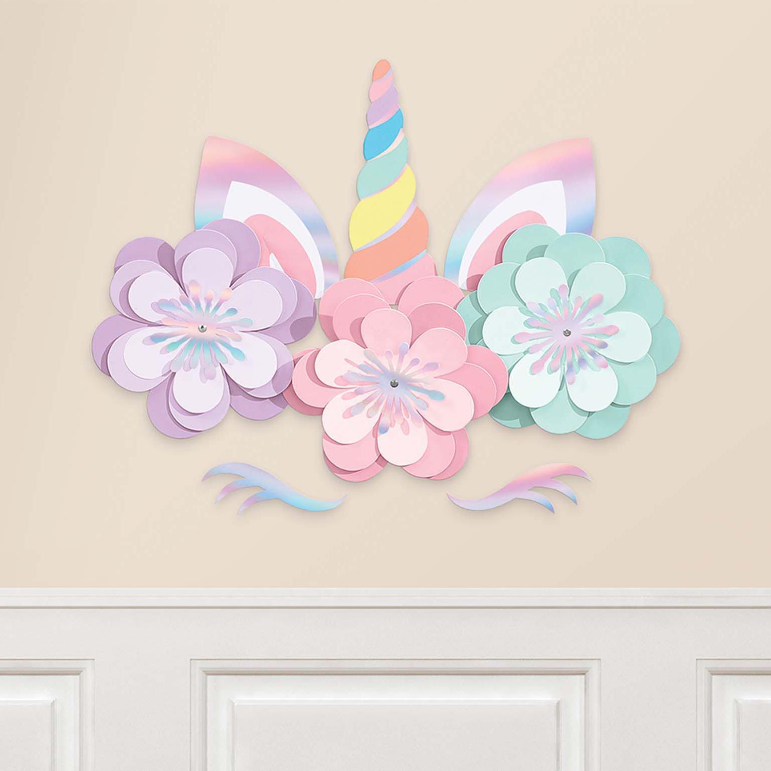 Magical Rainbow Unicorn Wall Decorating Kit Decorations - Party Centre - Party Centre