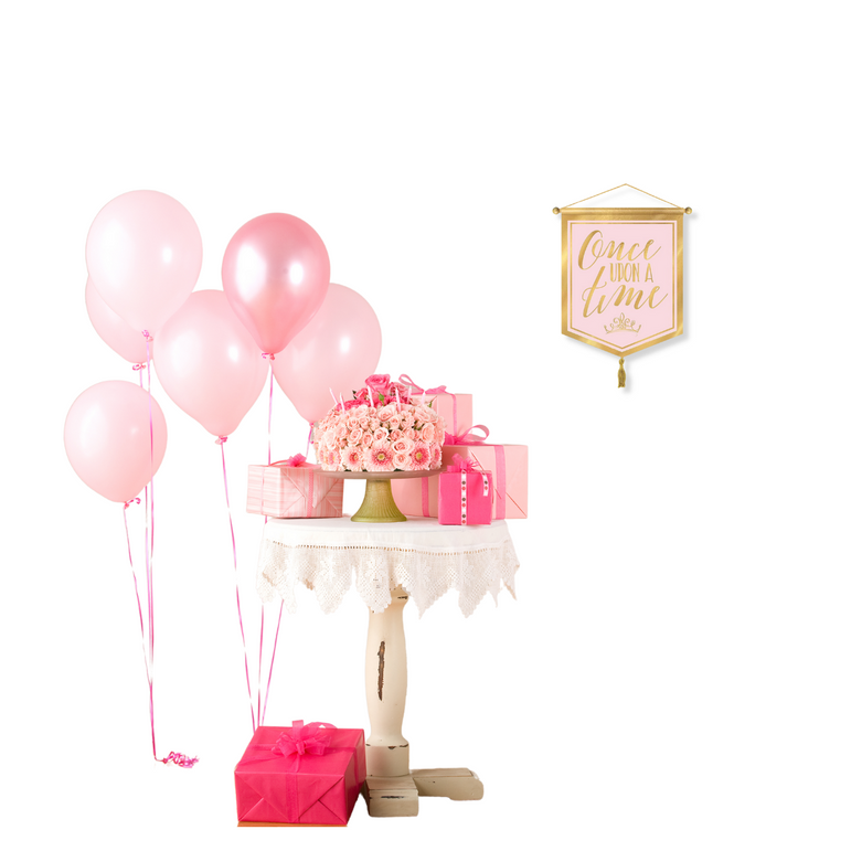 زينة لافتة كتان للتعليق من مجموعة ونس ابون ا تايم لحفلات بطابع أميرات ديزني